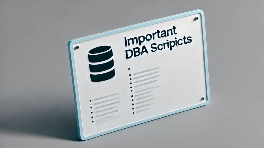 important dba scripts dbameta